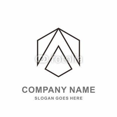 Hexagon Triangles Logo - Monogram Letter A Geometric Triangle Hexagon Architecture ...