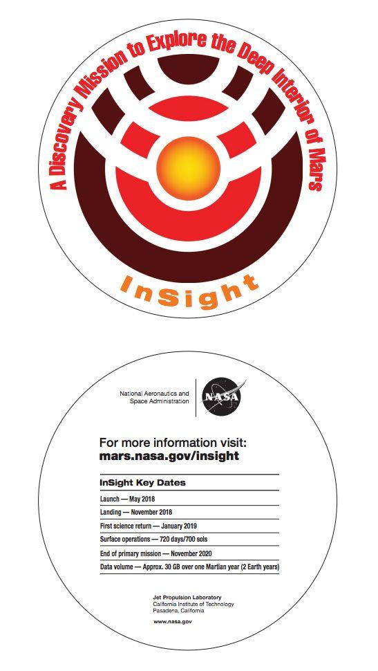 NASA Mars Mission Logo - InSight Logo Sticker – NASA's InSight Mars Lander