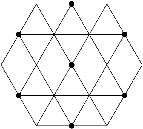 Hexagon Triangles Logo - tikz pgf composed of equilateral triangles