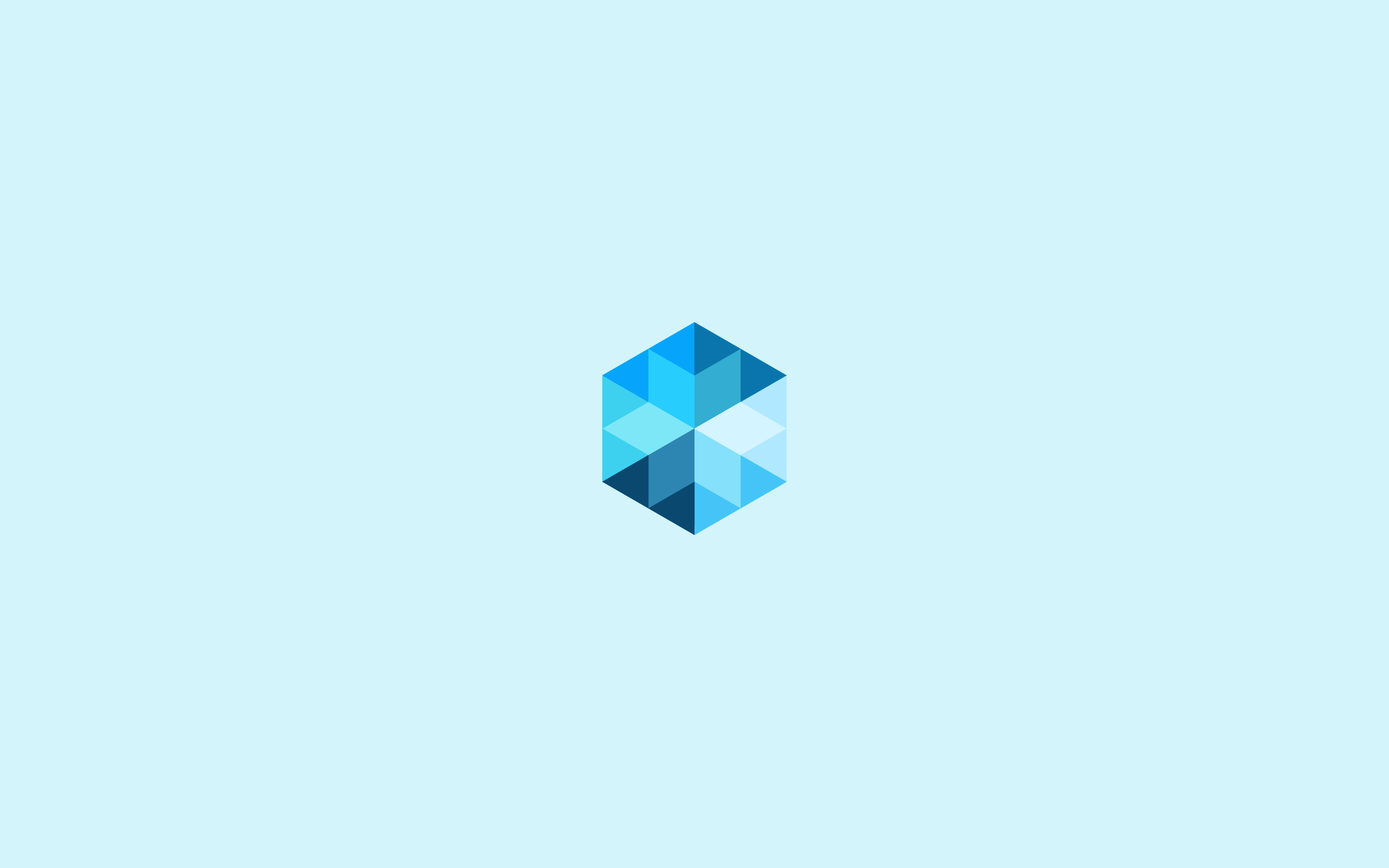 Hexagon Triangles Logo - Wallpaper : digital art, simple background, abstract, minimalism