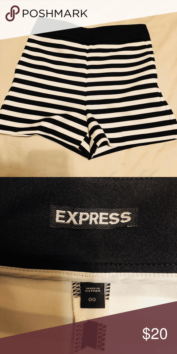 Stripped Y Logo - NEW Express Black and White stripped shorts in 2018 | My Posh Picks ...