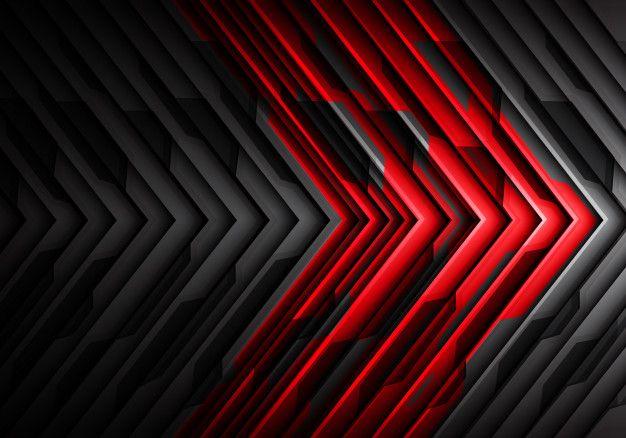 Red and Black Arrow Logo - Red black arrow polygon pattern background futuristic. Vector ...