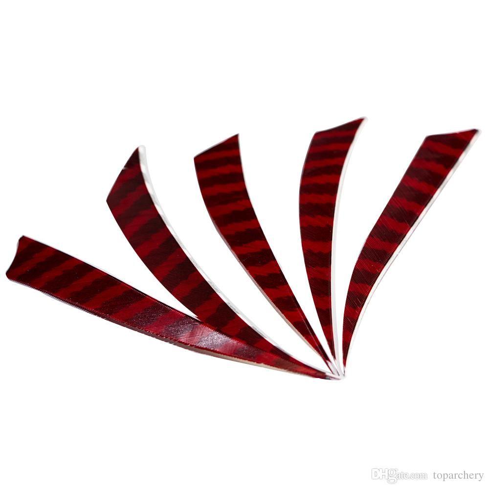 Red and Black Arrow Logo - 2019 Red Black Turkey Feathers 5 Inch Shield Left Wing Fletching For ...