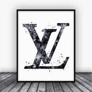 Vuitton Logo - Louis Vuitton Logo Art Print Poster Black | eBay