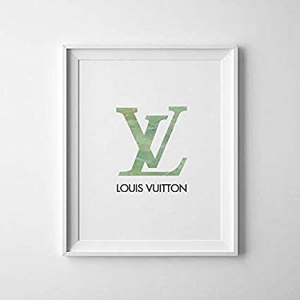 Louis Vuton Logo - Amazon.com: Magictrees And Bumblebees Green Marble Louis Vuitton ...