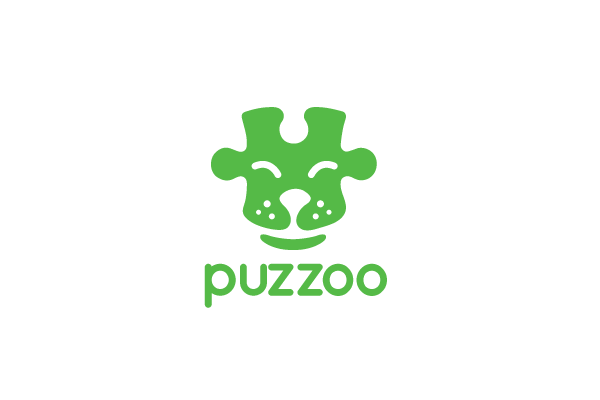 Giraffe Face Logo - Puzzoo—Giraffe Puzzle Logo Design | Logo Cowboy