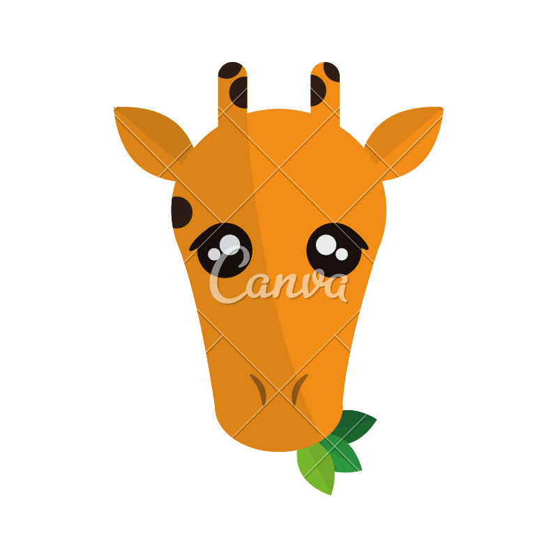Giraffe Face Logo - Giraffe Face - Icons by Canva