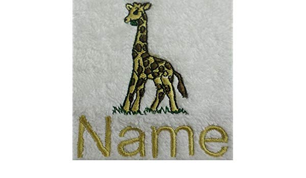 Giraffe Face Logo - EFY Face Cloth, Hand Towel, Bath Towel or Bath Sheet Personalised ...
