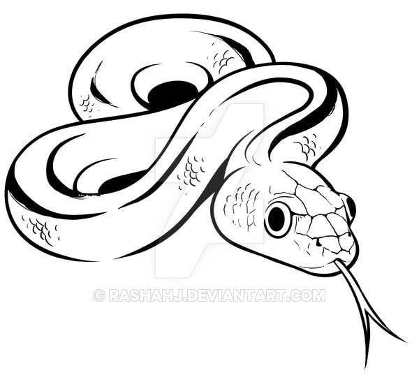 Python Snake Logo - Snake Logo - outline by RashaHJ on DeviantArt