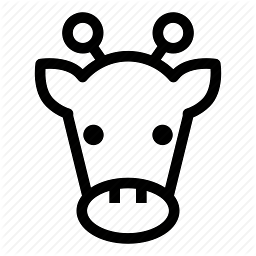 Giraffe Face Logo - Animal, giraffe, giraffe face, safari, zoo icon