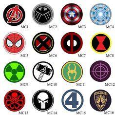 Bucky Logo - Avengers Buttons - Iron man, Captain America, Thor, Hulk, Captain ...