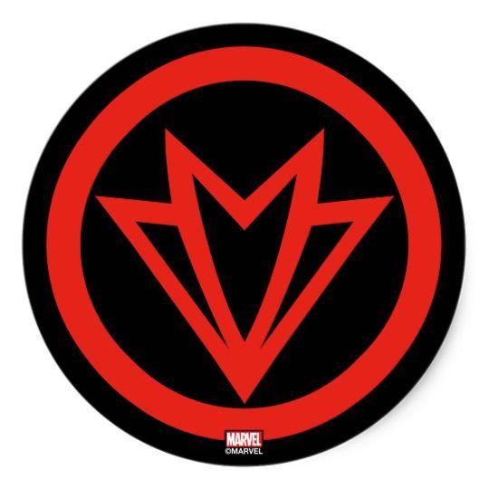 Falcon Marvel Logo - Avengers Classics | Falcon Icon Classic Round Sticker | Zazzle.com.au