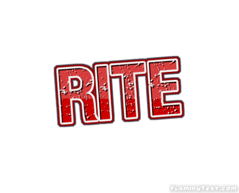 Red Rite Logo - Rite Logo | Free Name Design Tool from Flaming Text