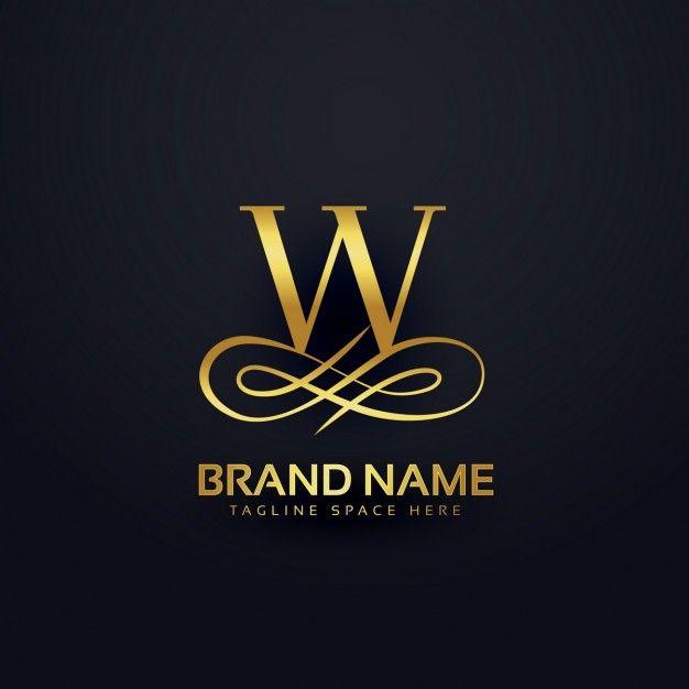w Logo - W logo in golden style Vector | Free Download