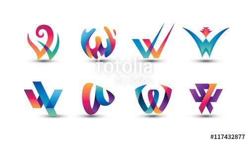w Logo - Abstract Colorful W Logo of Letter W Logo Stock image