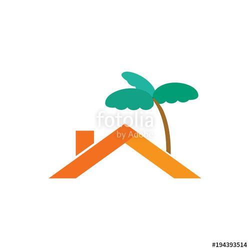 Orange Roof Logo - Ocean Roof Logo Icon Design