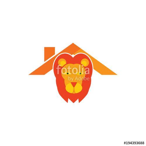 Orange Roof Logo - Lion Roof Logo Icon Design
