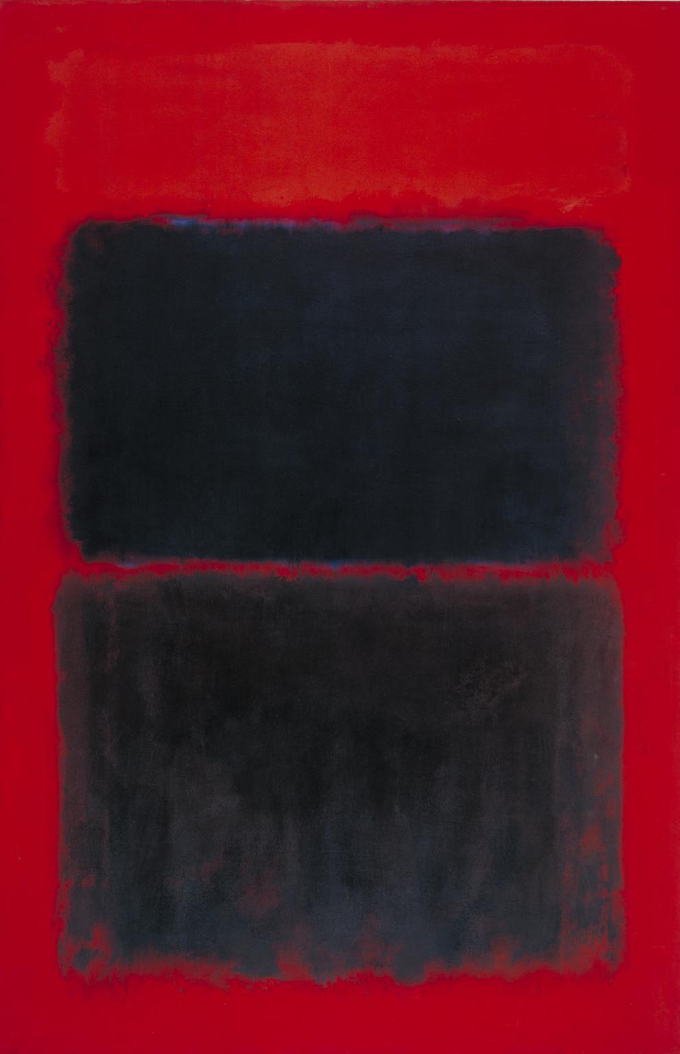 Black and Red Rectangle Logo - Light Red Over Black', Mark Rothko, 1957 | Tate