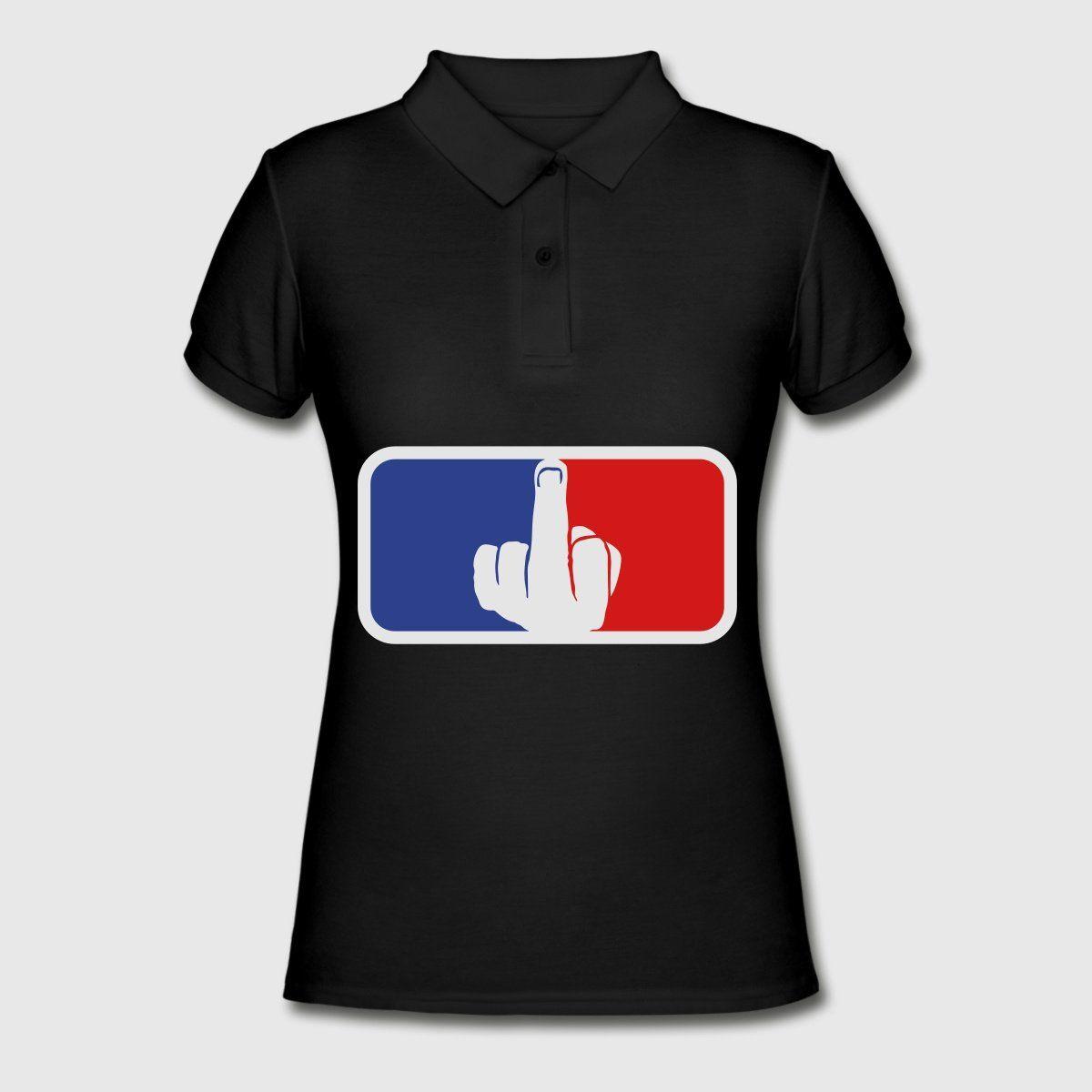 Cool Eg Logo - hand middle finger angry cool logo humans text sti Womens Polo Shirt