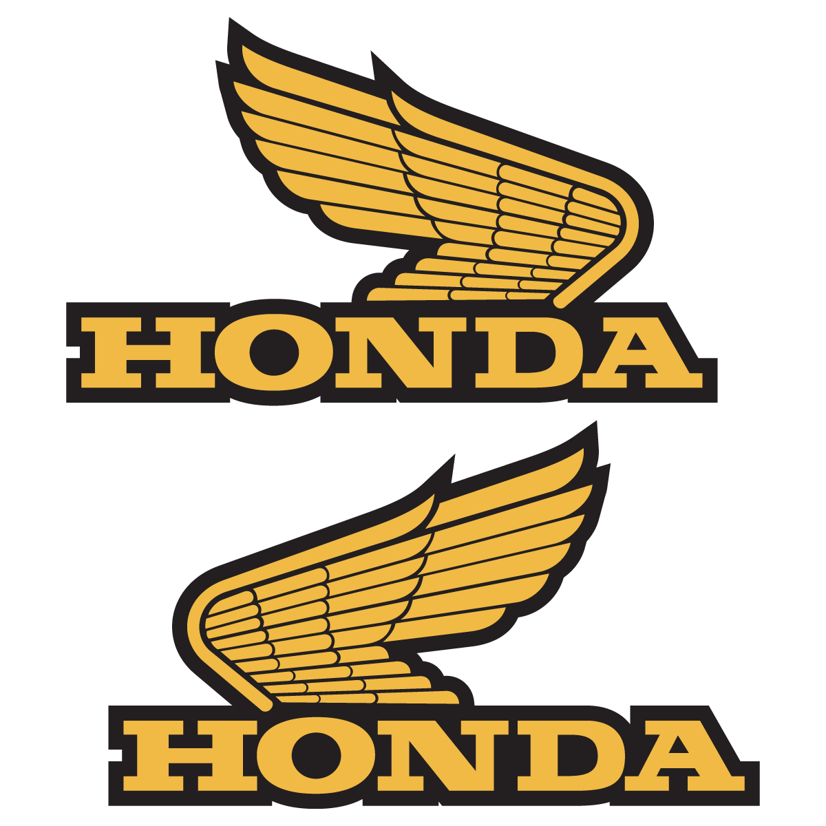 Honda Goldwing Logo - Honda Gold Wing Logo Decal Sticker Vector. Free Vector Silhouette
