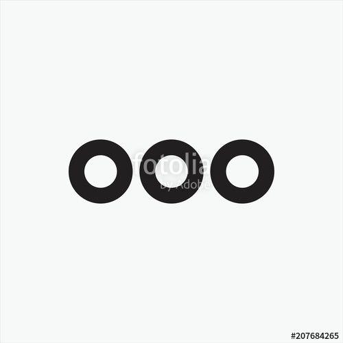 Triple Circle Logo - triple O letter logo, triple circle logo