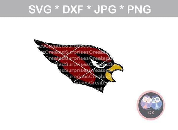 Cartoon Cardinal Logo - Cardinals, Arizona, Logo, Open Mouth, Football, ball, digital ...