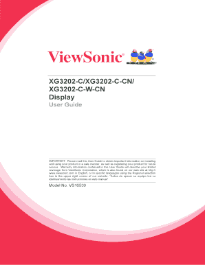 ViewSonic Logo - Fillable Online XG3202-C/XG3202-C-CN/ XG3202-CW-CN Display ...