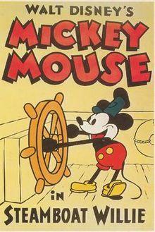 Old Mickey Mouse Logo - Steamboat Willie