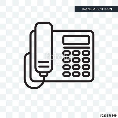Telephone Transparent Logo - Telephone vector icon isolated on transparent background, Telephone ...
