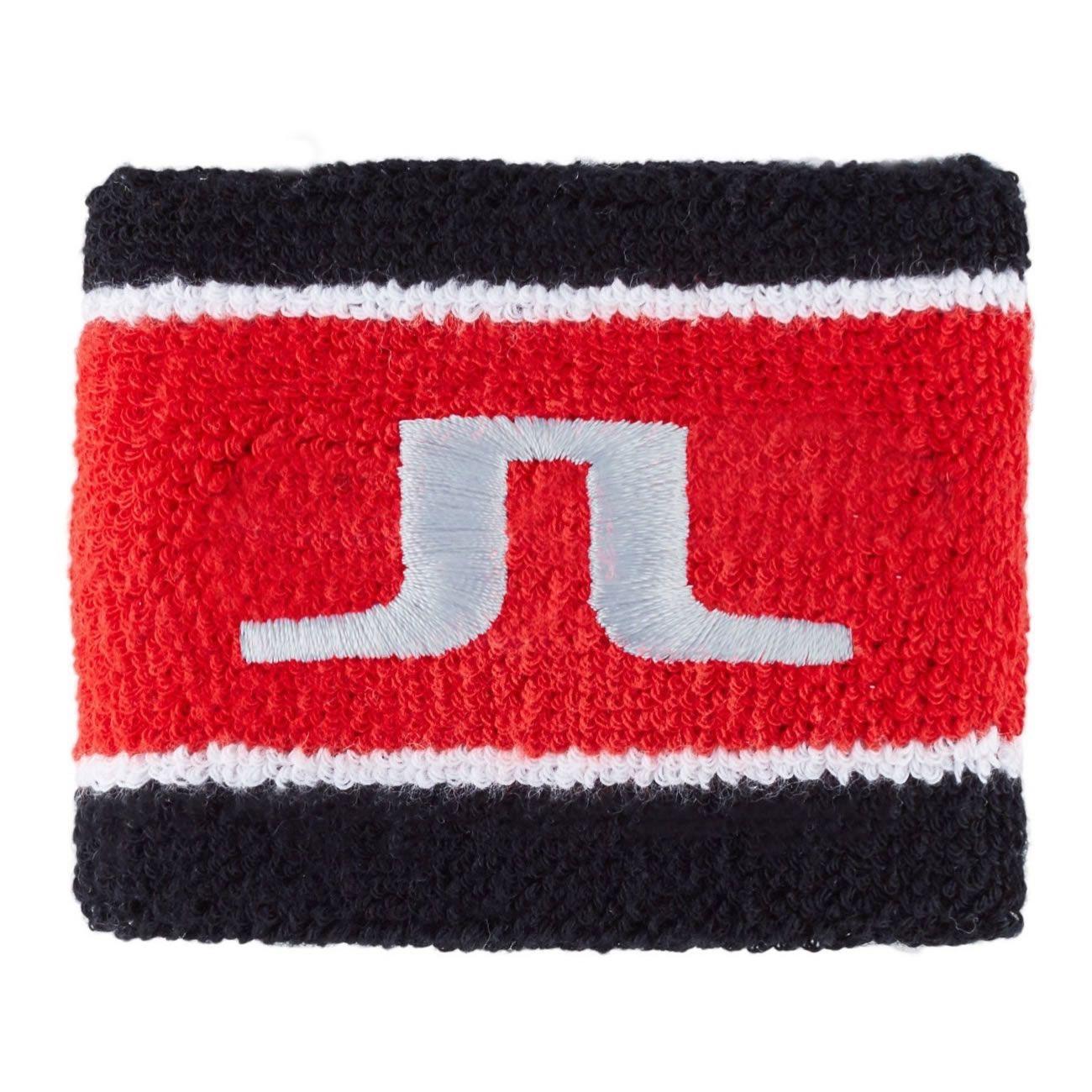 Black and Red Rectangle Logo - J Lindeberg Terry Logo Sweatband Black/Red/White | Scottsdale Golf