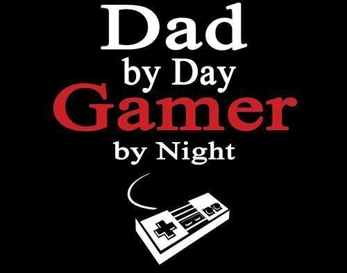 Red and Black Gamer Logo - Dad By Day Gamer Logo On American Apparel Unisex Mens Womens T-Shirt ...