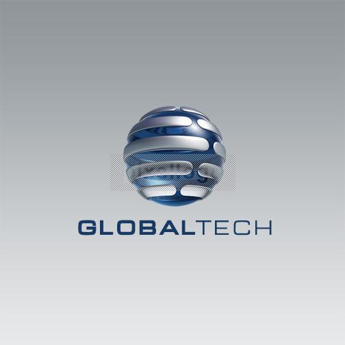 3D Globe Logo - Global Tech 3D Logo - 3d globe logo | Pixellogo