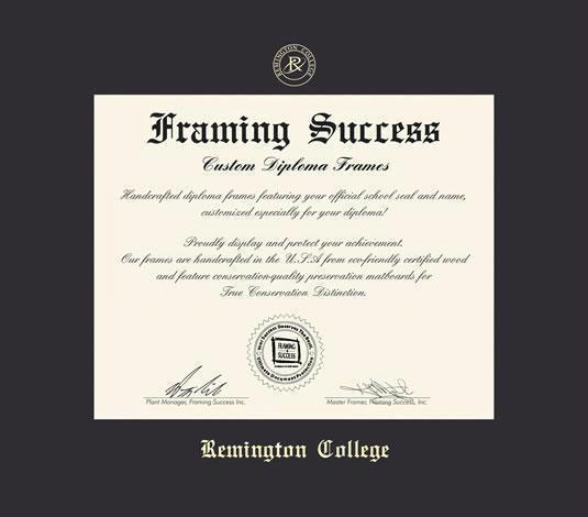 Remington College Logo - Custom Diploma Frames & Certificate Frames - Framing Success ...
