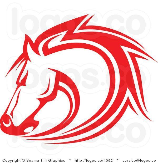 Great Horse Head Logo - Red Horse Logo | Royalty Free Red Horse Head Logo | Red Horse ...