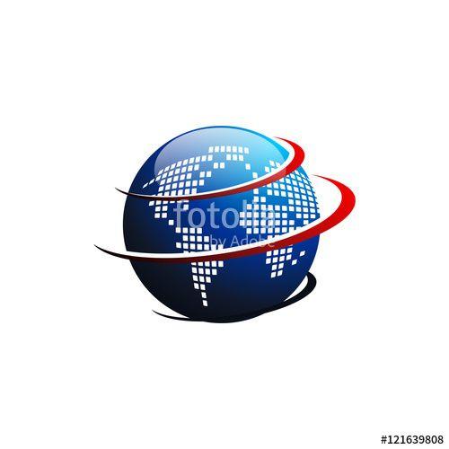 3D Globe Logo - 3D Globe Logo Icon Stock Image And Royalty Free Vector Files