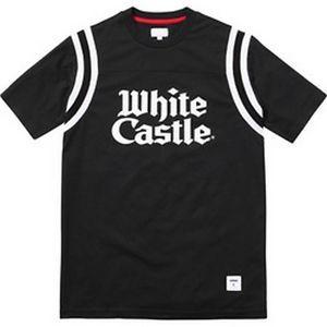 Supreme White Double Logo - SUPREME White Castle Football Top Black M box logo camp cap S/S 15 ...