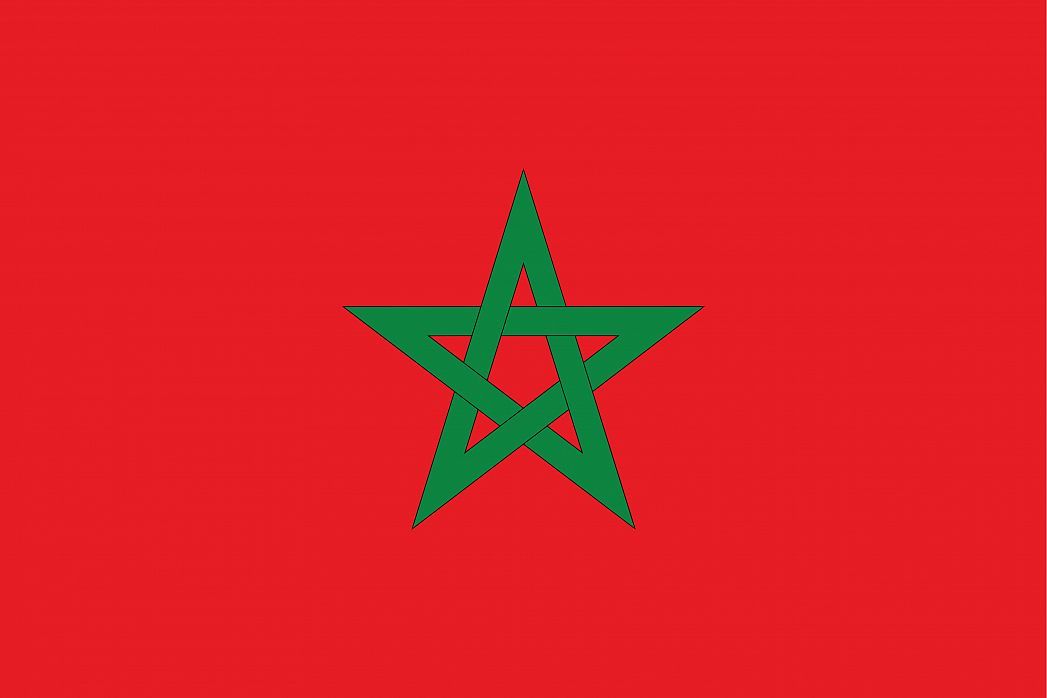 Black and Red Rectangle Logo - Morocco's Flag - GraphicMaps.com