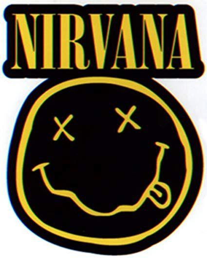 Nirvana Logo - Amazon.com: Licenses Products Nirvana Diecut Smiley Logo Sticker ...