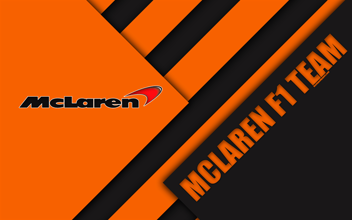 Orange McLaren F1 Logo - Download wallpapers McLaren F1 Team, Woking, United Kingdom, 4k ...