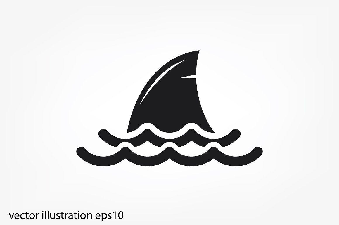 Shark Fin Logo - shark fin icon ~ Icons ~ Creative Market