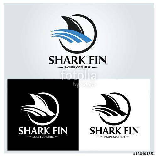 Shark Fin Logo - Shark Fin logo design template. Vector illustration Stock image