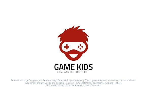 Red and Black Gamer Logo - Geek Gamer Logo Template Logo Templates Creative Market