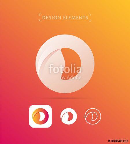 Multi Colored Circular Logo - Vector abstract rounded logo template collection. Multicolored ...