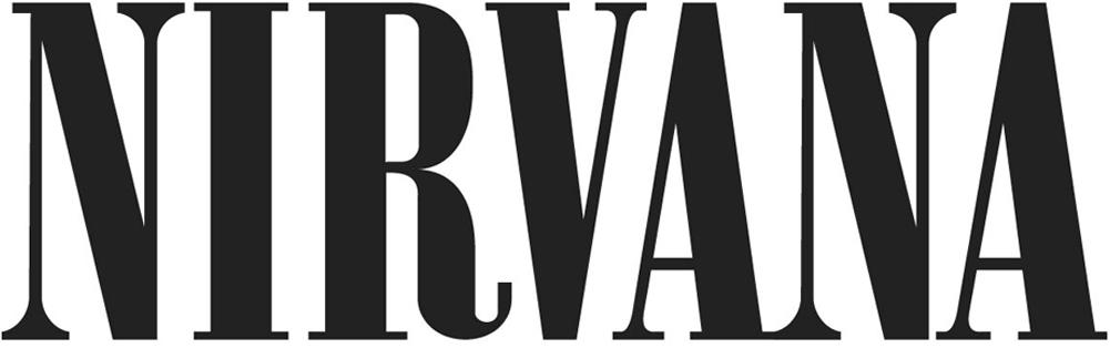 Nirvana Logo - Nirvana Logo Rub-On Sticker - Black