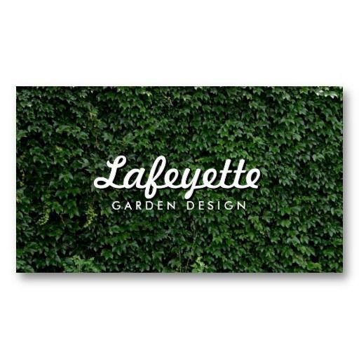 Landscape Wall Logo - Natural Green Leaf Wall Eco-Friendly Garden Design Business Card ...