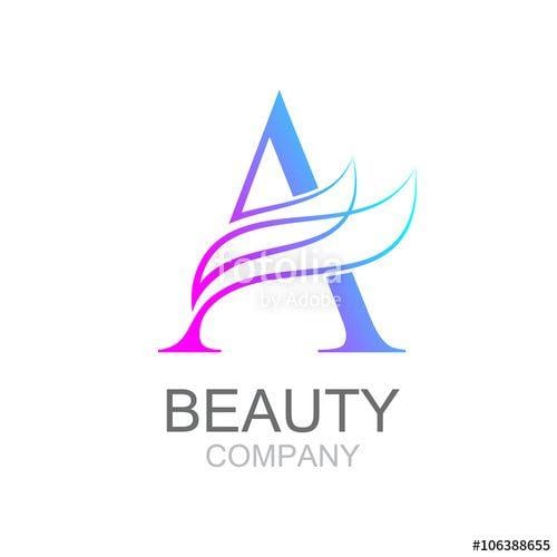 Abstract Letter Logo - Abstract letter A logo design template with beauty industry and ...