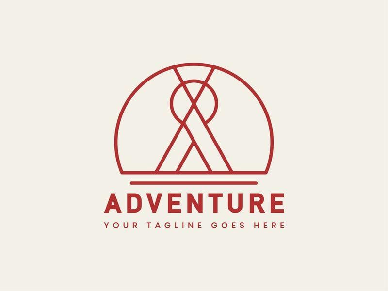 Red Outdoor Logo - Outdoor adventure logo badge template by Jantarothai. Dribbble