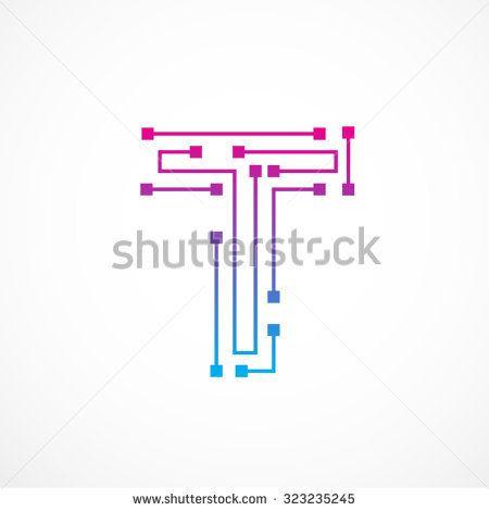 Abstract Letter Logo - Abstract letter T logo design template,technology,electronics ...