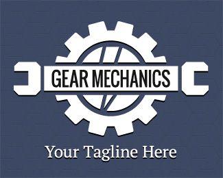 Professional Mechanic Logo - Orange Mechanic Logo Design - Clipart & Vector Design •