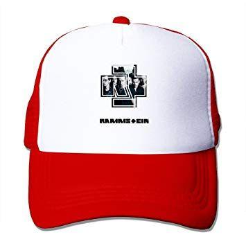 Red Outdoor Logo - Unisex Outdoor Rammstein 2 Logo Baseball Caps Mesh Back Red, One Size